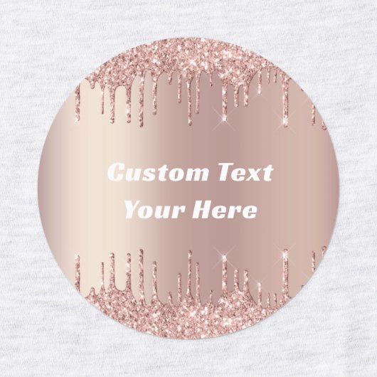 Roos gouden labels met uw aangepaste tekstnaam (Design 2)