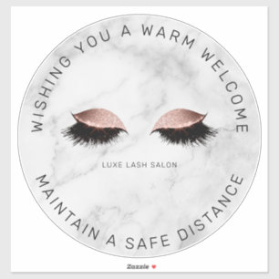 Roos Gouden Lash Salon Afstandelijke Vloer Marker Sticker