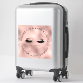 Roos Gouden Lash Salon Afstandelijke Vloer Marker Sticker (Koffer)