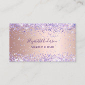 Roos gouden lavendel QR-code Visitekaartje (Voorkant)