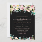 Roos Gouden Lente Bloemen Nuestra Boda Bruiloft Kaart (Voorkant)