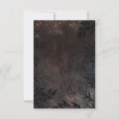 Roos gouden lichten rustieke bruiloft RSVP Kaartje (Achterkant)