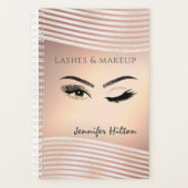 Roos gouden, lichtgevende wink oog make-up lange z planner (Voorkant)
