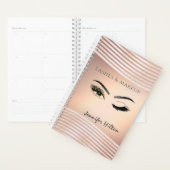 Roos gouden, lichtgevende wink oog make-up lange z planner (Display)