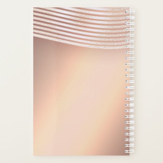 Roos gouden, lichtgevende wink oog make-up lange z planner (Achterkant)