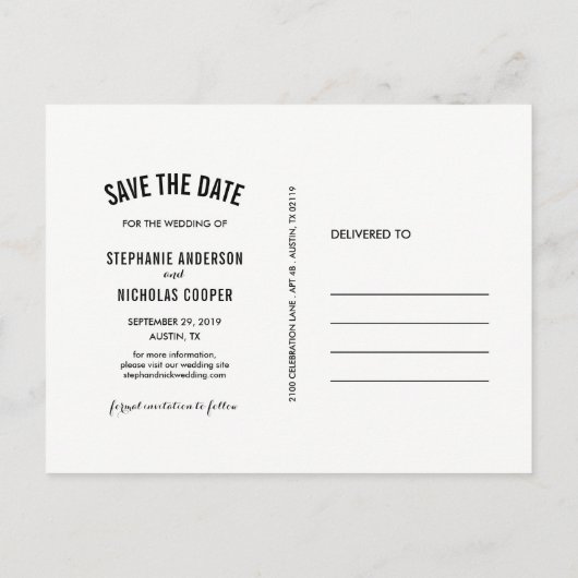 Roos gouden liefde hart bruiloft save the date aankondigingskaart (Achterkant)