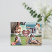 Roos gouden liefde hart bruiloft save the date aankondigingskaart (Staand voorkant)