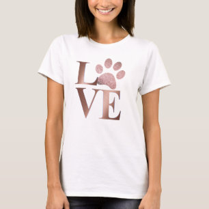 Roos Gouden Liefde met Sparkle Paw T-shirt