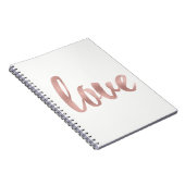 Roos gouden liefde notebook, folielettertype notitieboek (Rechterzijde)
