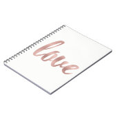 Roos gouden liefde notebook, folielettertype notitieboek (Linkerzijde)