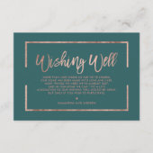 Roos gouden lijst script groen blauwgroen wensen g informatiekaartje (Voorkant)