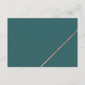 Roos gouden lijst script groen blauwgroen wensen g informatiekaartje (Achterkant)