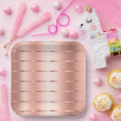 Roos gouden lint Vrijgezellenfeest Papieren Bordje (Feest)