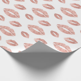 Roos gouden lippen inpakpapier cadeauverpakking