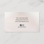 Roos gouden lippen make-up artiest beauty salon pa visitekaartje (Achterkant)