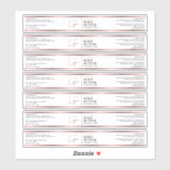 Roos gouden Logo 4 oz cosmetische pot waterdicht l Sticker (Vel)