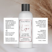 Roos Gouden Logo 4 OZ Kosmetische Flesomslag Etike Rechthoekige Sticker