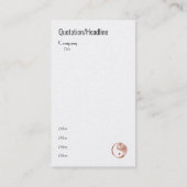 Roos gouden look Yin Yang -verticaal Visitekaartje (Achterkant)