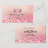 roos gouden lotusbloem visitekaartje (Voorkant / Achterkant)