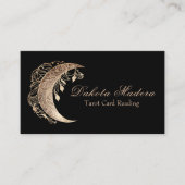 Roos Gouden Maan Tarot Kaart Lezen Visitekaartje (Voorkant)