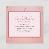 Roos gouden make-up artiest bruids make-up wimpers vierkante visitekaartje (Voorkant)