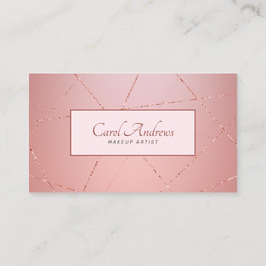 Roos gouden make-up artiest bruids make-up wimpers visitekaartje (Achterkant)