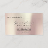 Roos gouden make-up artiest lash roze ogen blush afsprakenkaartje (Achterkant)