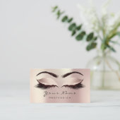 Roos gouden make-up artiest lash roze ogen blush afsprakenkaartje (Staand voorkant)