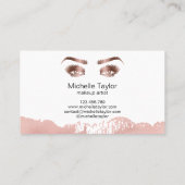 Roos gouden make-up artist wimpers wimper wenkbrau visitekaartje (Achterkant)