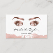 Roos gouden make-up artist wimpers wimper wenkbrau visitekaartje (Voorkant)