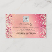 Roos gouden make-up glitter wimpers kroon Logo QR Visitekaartje (Achterkant)