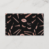 Roos gouden make-upkunstenaar zweert lippenogen visitekaartje (Voorkant)