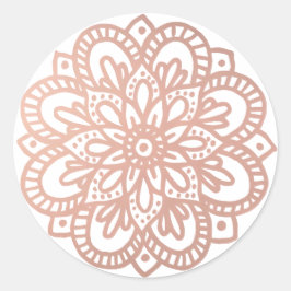 Roos Gouden Mandala Bloem Sticker