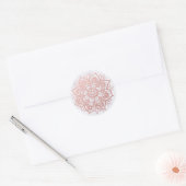 Roos Gouden Mandala op Witte Marmeren Sticker (Envelop)