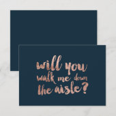 Roos gouden marine wil je me langs het gangpad lat (Voorkant / Achterkant)