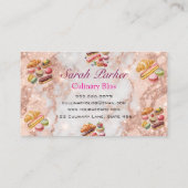 roos gouden marmer Eenvoudige Bakkerij gebak Visitekaartje (Achterkant)