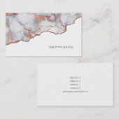 roos gouden marmer elegant randontwerp visitekaartje (Voorkant / Achterkant)