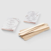 Roos gouden marmer luxe modern huwelijksprogramma handwaaier (Niet-gemonteerd)