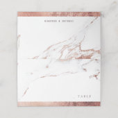 Roos gouden marmer luxe moderne trouwplaats kaarte plaatskaartje (Buitenkant ongevouwen)