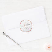 Roos gouden marmer monogram retour adres label (Envelop)