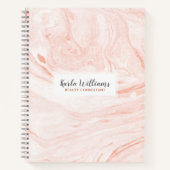 Roos-gouden marmer-truien notitieboek (Voorkant)