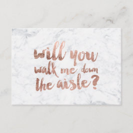 Roos gouden marmer wil je me langs het gangpad lat