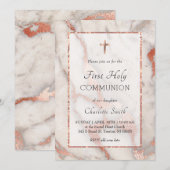 roos gouden marmeren achtergrond Eerste Heilige Co Kaart (Voorkant / Achterkant)