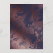 Roos gouden marmeren bruiloft details over marineb informatiekaartje (Achterkant)