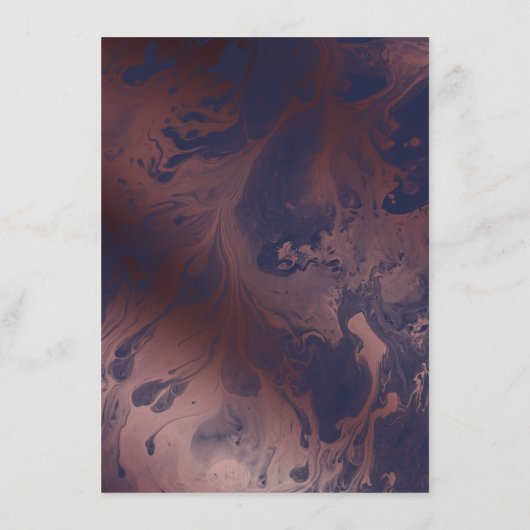 Roos gouden marmeren bruiloft details over marineb informatiekaartje (Achterkant)