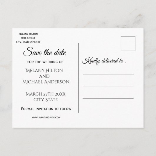 Roos gouden marmeren cartoon katten Bewaar de datu Aankondigingskaart (Achterkant)