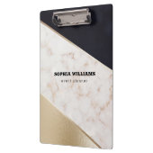 Roos gouden marmeren champagne textuur klembord (Links)