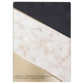 Roos gouden marmeren champagne textuur klembord (Achterkant)