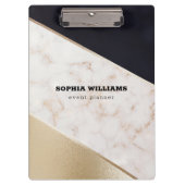 Roos gouden marmeren champagne textuur klembord (Voorkant)