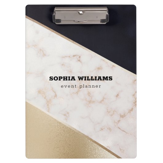 Roos gouden marmeren champagne textuur klembord (Voorkant)